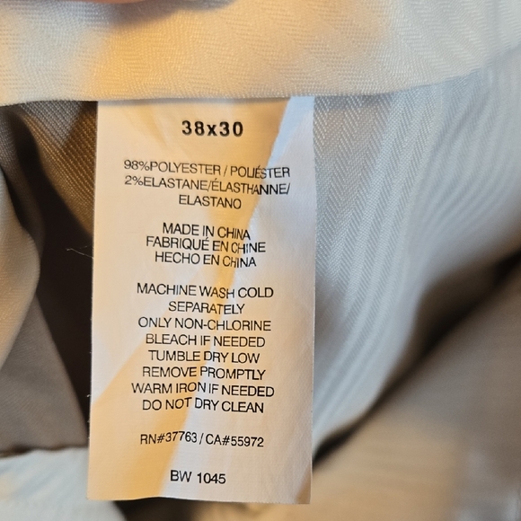 Perry Ellis Khaki Mens Dress Pants Size 38x30 - Picture 3 of 5